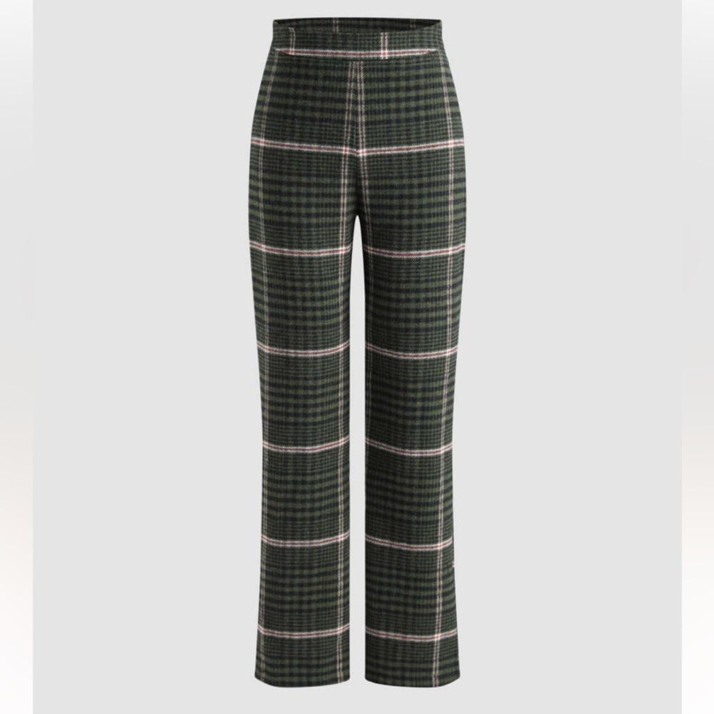 Emerald Green Plaid Pants